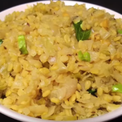 Cabbage-Pesarapappu-Fry