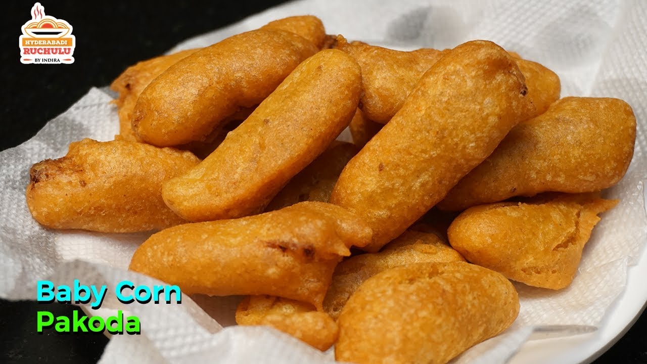 Baby Corn Pakoda Recipe Crispy Corn Pakoda Recipe in telugu