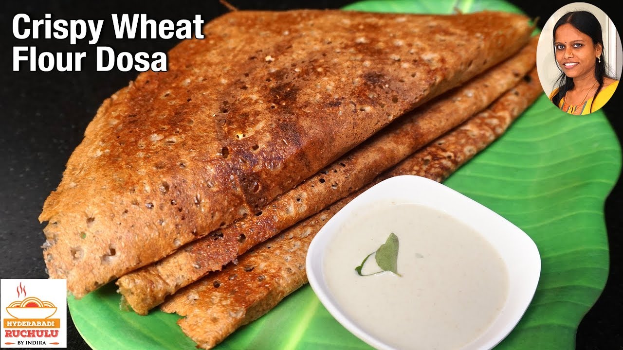Crispy Instant Wheat Flour Dosa గోధుమ పిండి దోశ preparation in telugu
