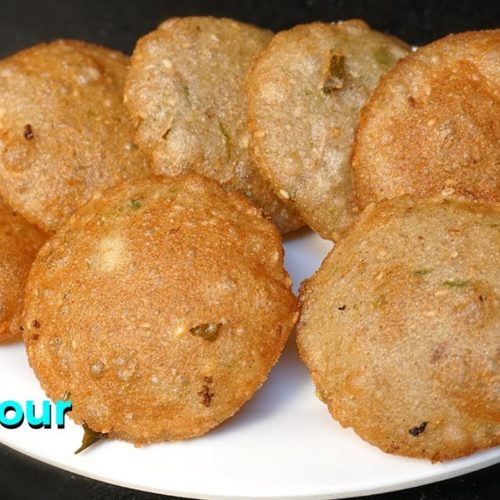 Rice Flour Puri Recipe in Telugu Crispy Biyam Pindi Poori Preparation