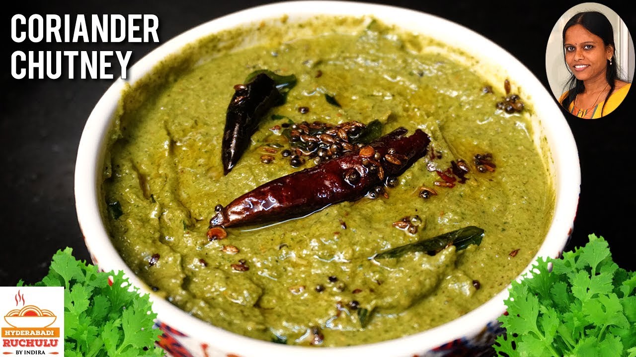 Kothemeera Pachadi Recipe Coriander Tomato Roti Chutney Preparation