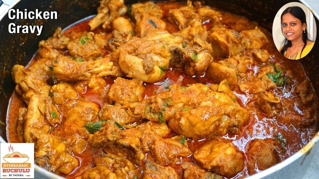 Andhra Style Chicken Curry Recipe in Telugu Chicken Curry Preparation