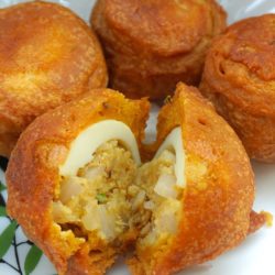 Stuffed egg bonda in telugu