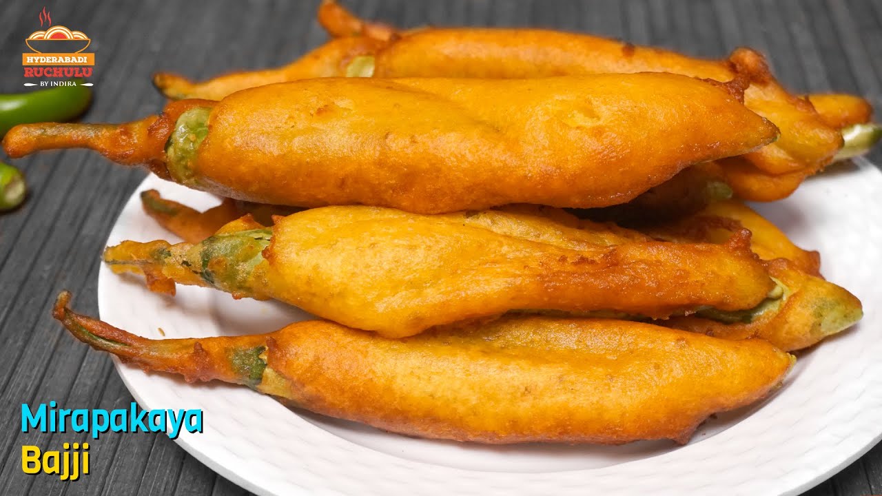 Mirchi Bajji Recipe in Telugu Mirapakaya Bajji Preparation Chilli Bajji