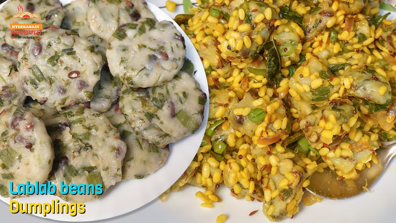 Anumulatho Kudumulu Preparation in Telugu Lablab Beans Dumplings
