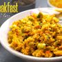 oats breakfast with vegetables and egg